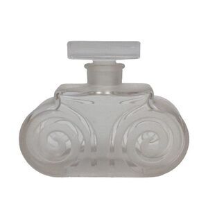 Miracle Lentheric French Art Deco Glass Perfume Bottle Empty 1930's Vanity Decor